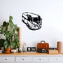 Wallity Accesorio Decorativo de Metal para Pared Negro 60 x 70 cm
